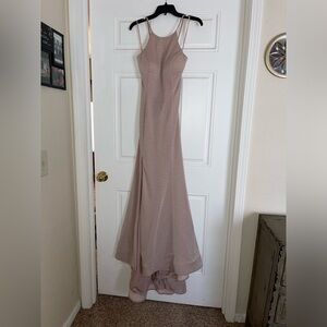 Blush Pink Sparkle Prom Dress
